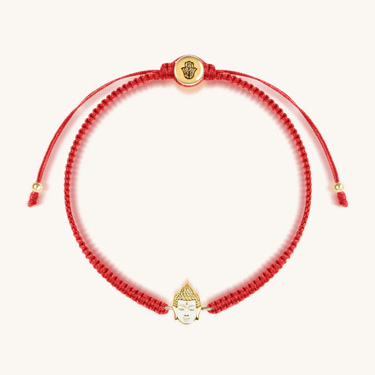 Harmonious Serenity - Thai Buddha Red String Bracelet