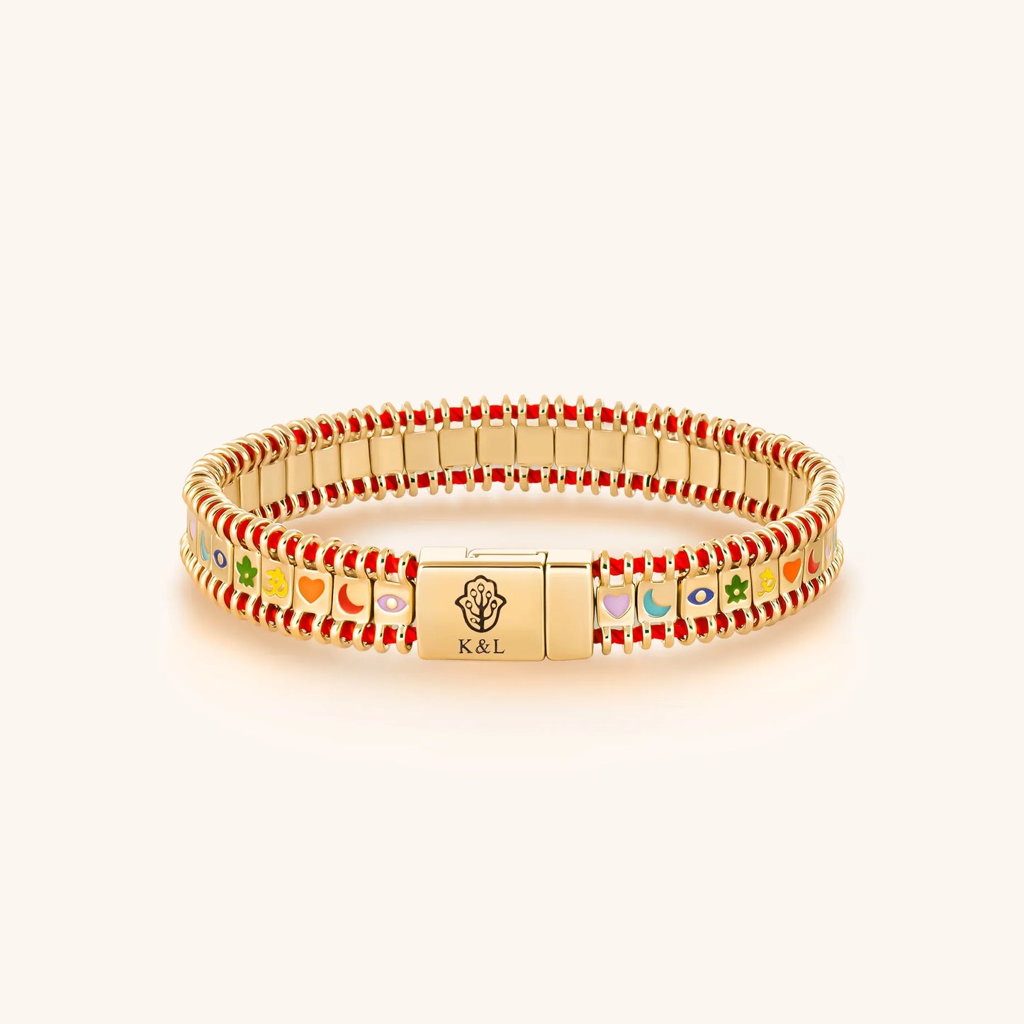 Divine Prism - Red String Tennis Bracelet