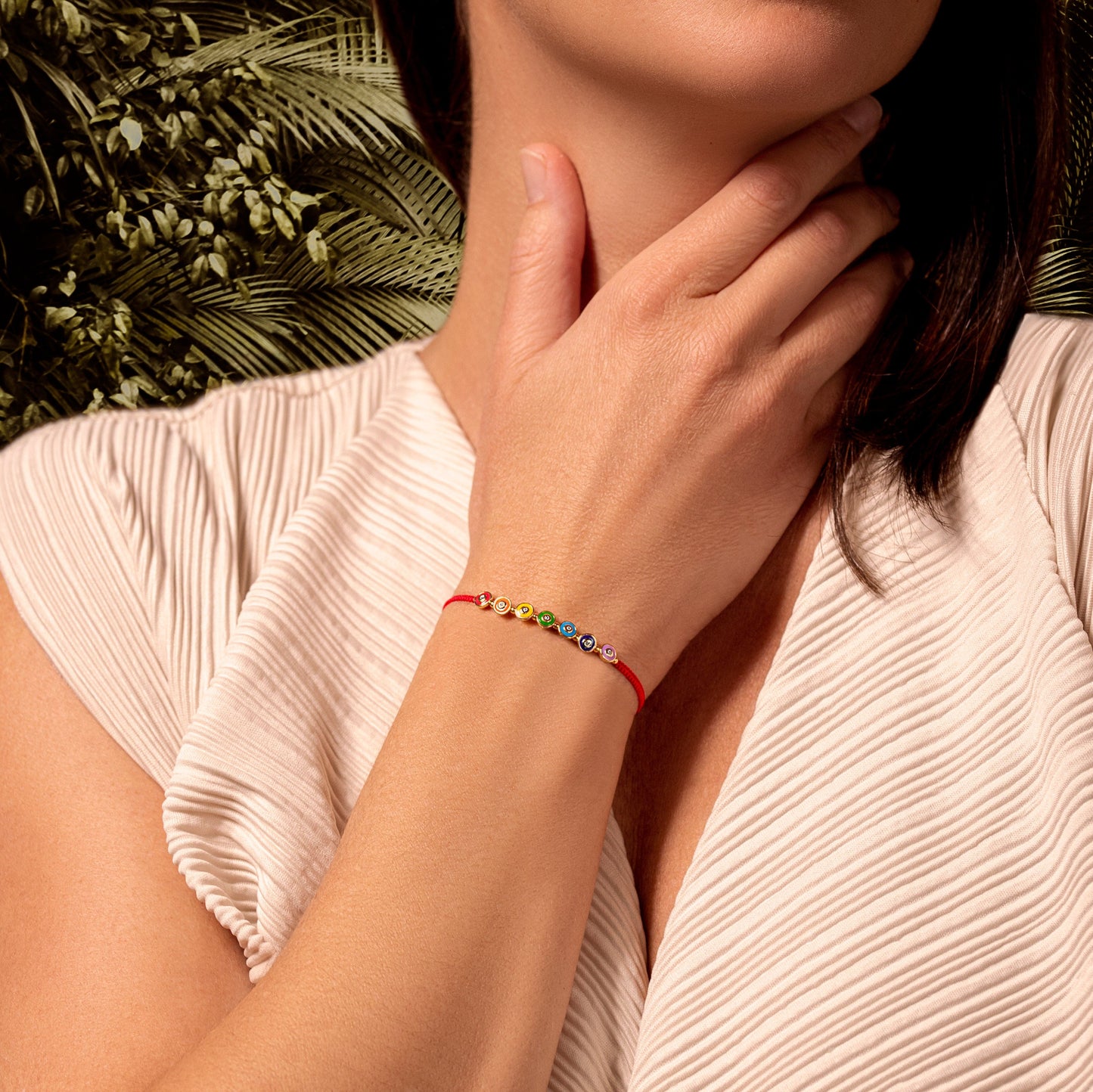 Joyful Journey - Gold Plated Chakra Red String Bracelet
