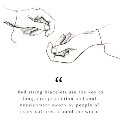 Protected by Love - Red String Heart Charm Bracelet