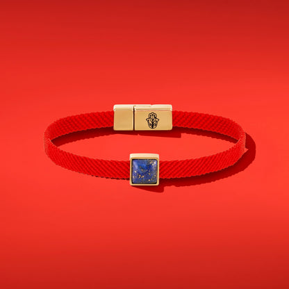 Harmonious Divination - Lapis Lazuli Red String Bracelet