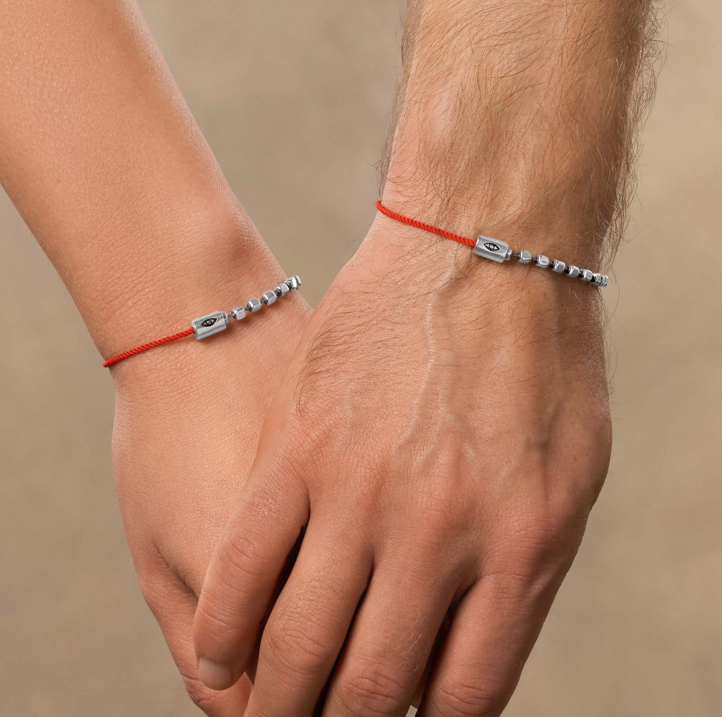 Harmonious Frequency Women's Silver Red String Evil Eye Bracelet