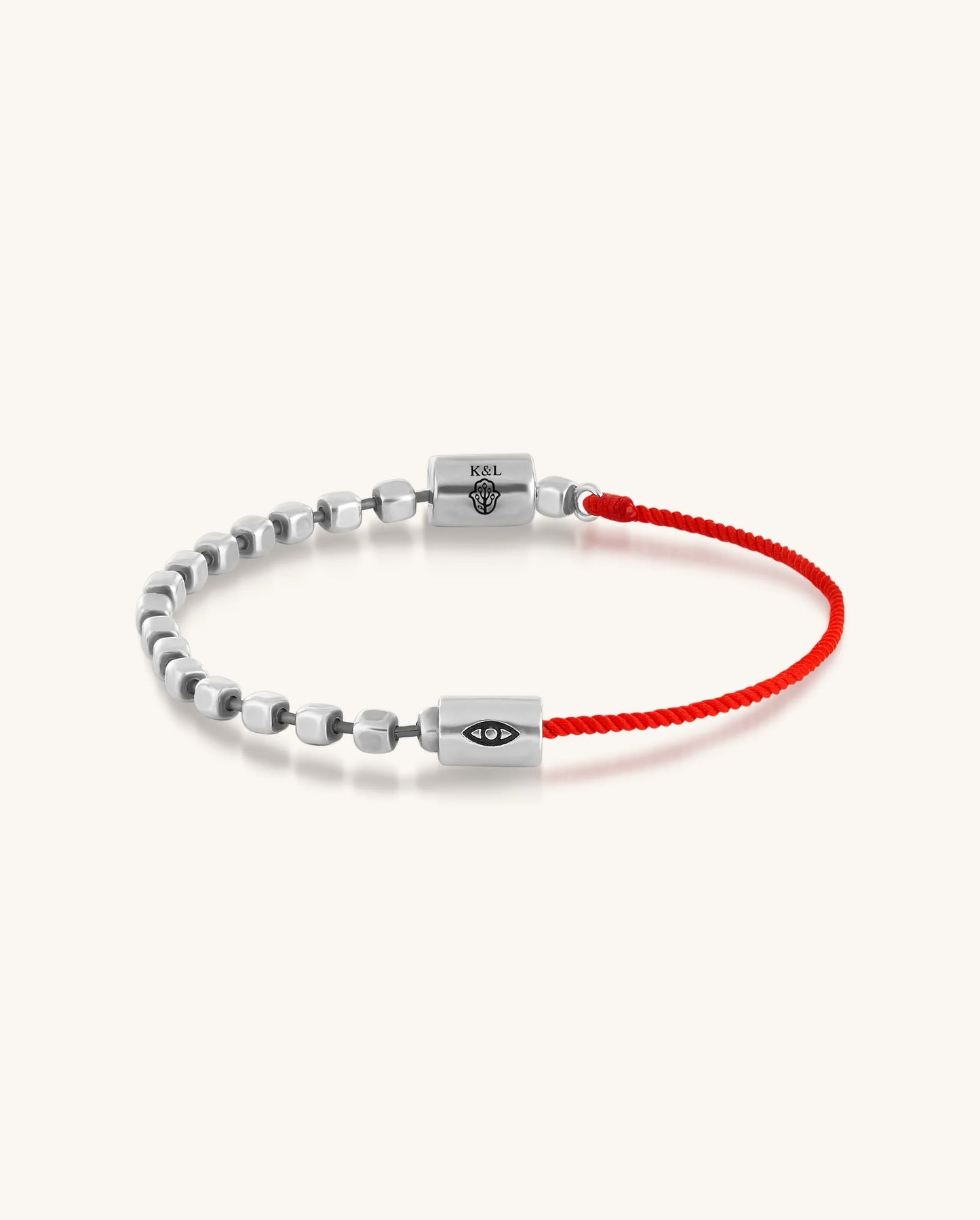 Harmonious Frequency Women's Silver Red String Evil Eye Bracelet