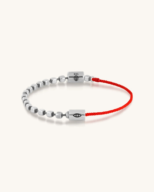 Harmonious Frequency Women's Silver Red String Evil Eye Bracelet