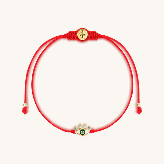 Piercing Gaze - Evil Eye Red String Bracelet