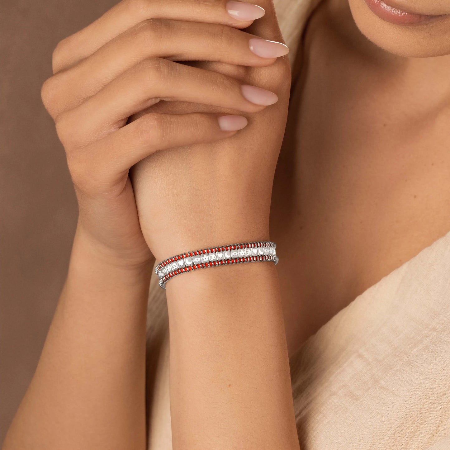 Powerful Positivity - Red String Tennis Bracelet