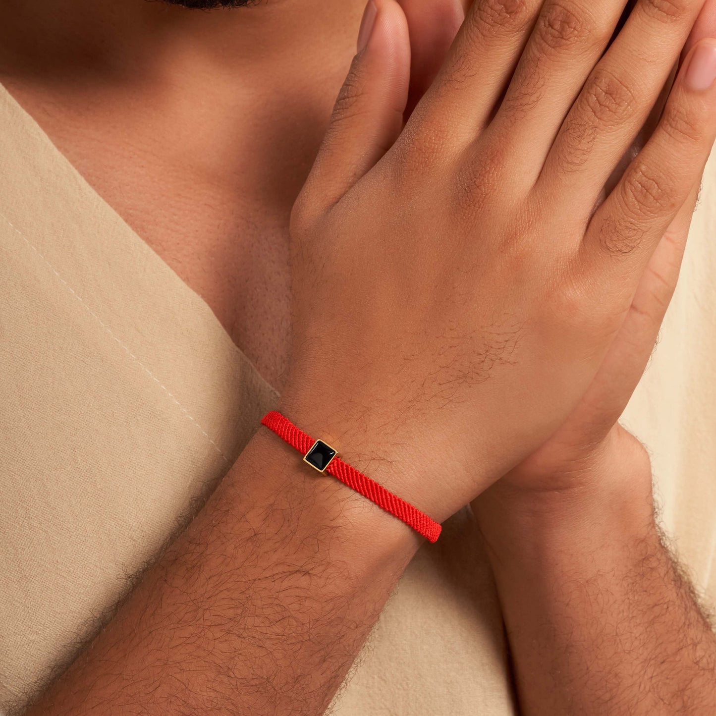 Resilient Renewal - Onyx Red String Bracelet