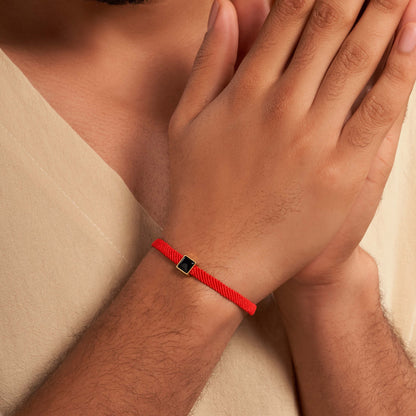 Resilient Renewal - Onyx Red String Bracelet