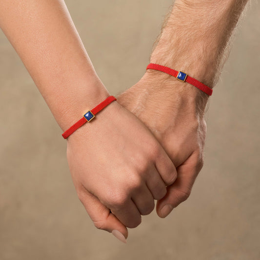 Harmonious Divination - Lapis Lazuli Red String Bracelet
