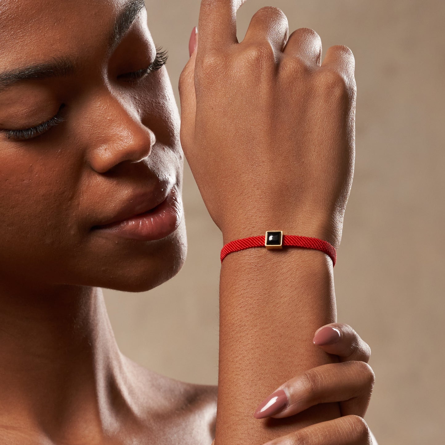 Resilient Renewal - Onyx Red String Bracelet