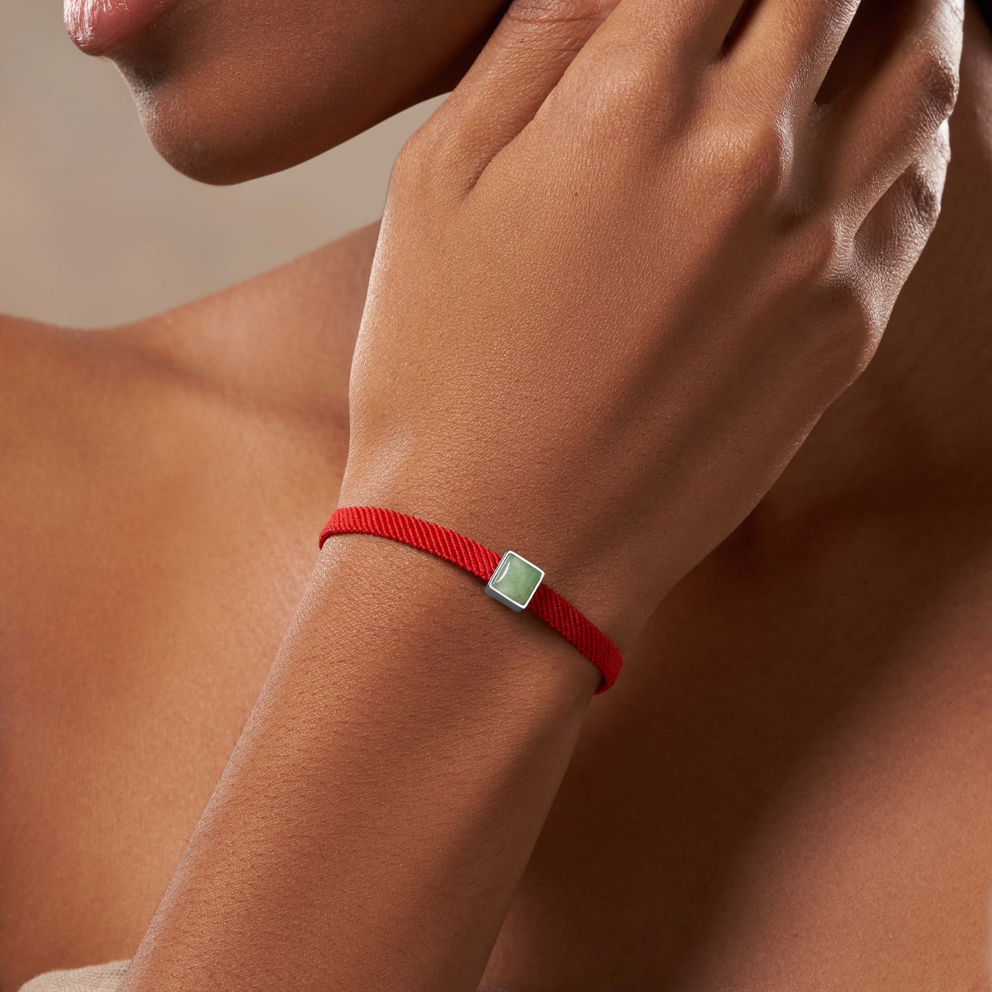 Living Essence - Jade Red String Bracelet