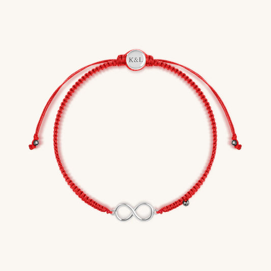 Endless Bliss - Red String Infinity Charm Bracelet