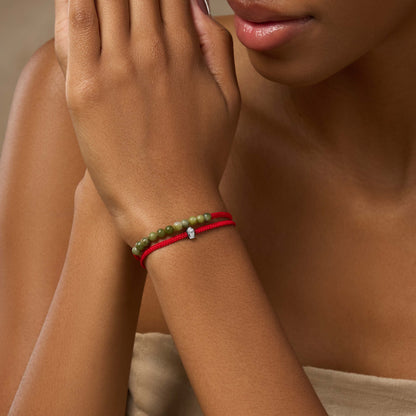 Serene Reflections Jade Buddha Red String Wrap